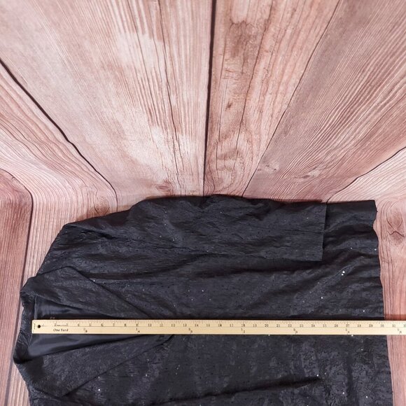 Eileen Fisher Womens Size Medium Sequin Jacket Snap Button 100% Silk Black - Picture 14 of 14